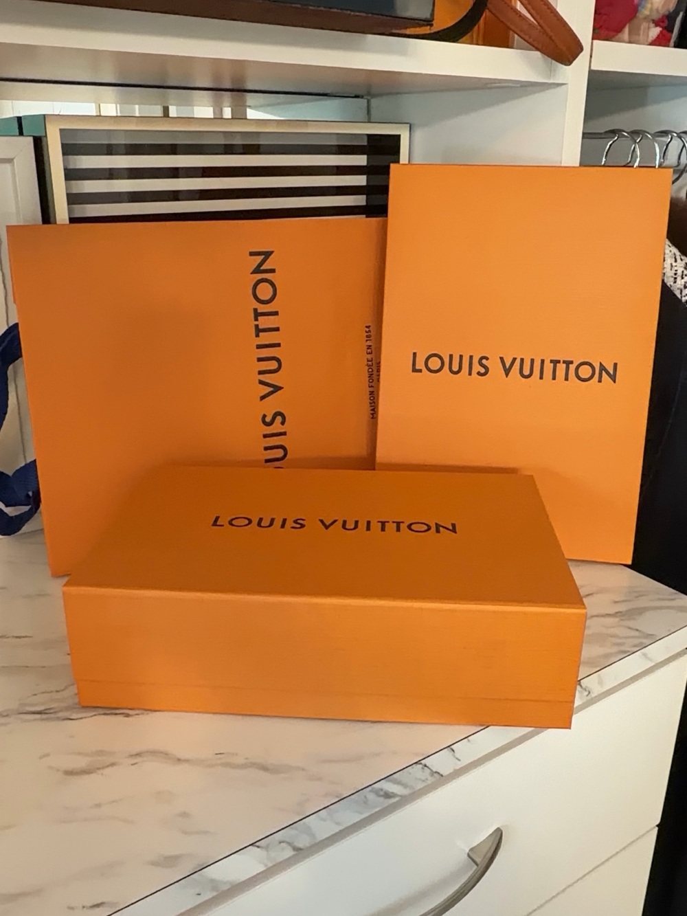 Louis Vuitton Orange Gift Packaging Set – Box, Rigid Envelope & shopping bag